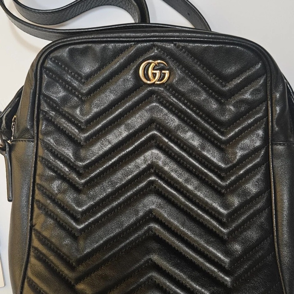 Gucci Black Quilted Crossbody Bag